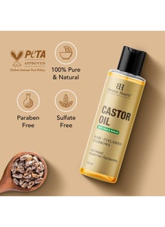 Botanic Hearth Botanic Hearth 100% Pure Castor Oil for Hair - Cold Pressed, Hexane-Free for Hair Growth, Eyelashes, Eyebrows, Skin Care - 150ml  - Image 5