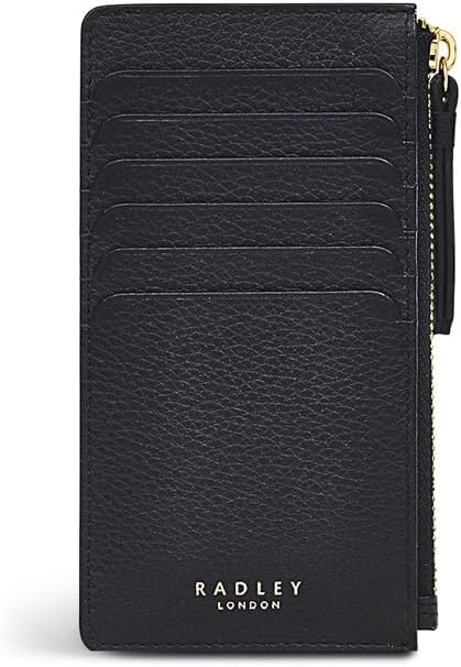 Radley Radley London Newhaven Road Medium Ziptop Coin Purse for Women Made from Grained Leather with 10 Card Slots Black One Size Contemporary  - Image 1