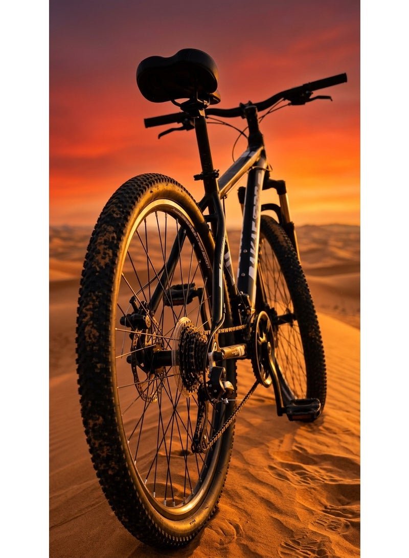 Star Kids 26-inch professional mountain bike – Lightweight and durable 6061 aluminum frame – 21-speed Shimano drivetrain – Front suspension – Powerful disc brakes – Suitable for rough and sandy terrain - Image 4