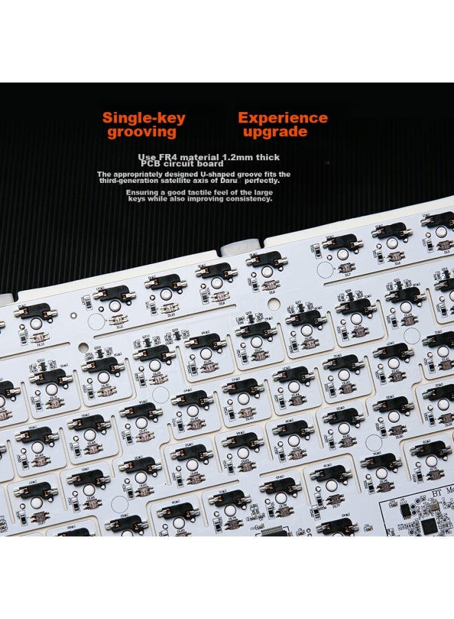 Daryo Dareu Ek75 Series 75% Layout Wired/wireless/bluetooth Tri-mode Customizable Mechanical Keyboard, Gasket Mount Structure, Ash Gray - Mengyu Hifi Switch - Image 3