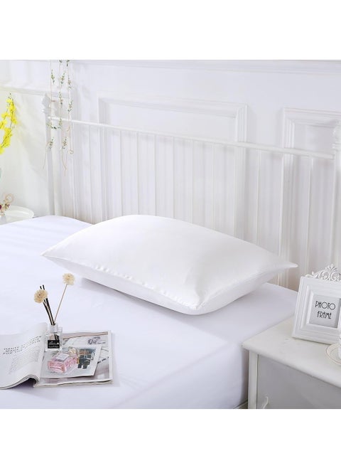 Silky Pillow Cover Gentle on Hair and Skin Silky Soft Feel Standard Size With Envelope Closure 50 x 70 cm