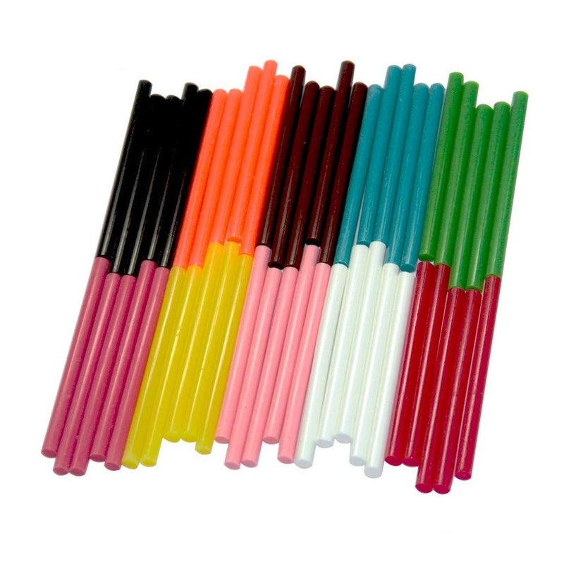 GLUN Super 11MM (Random) Colored Fluorescent HOT MELT Glue Sticks for Craft Work (10 Sticks) - Image 4