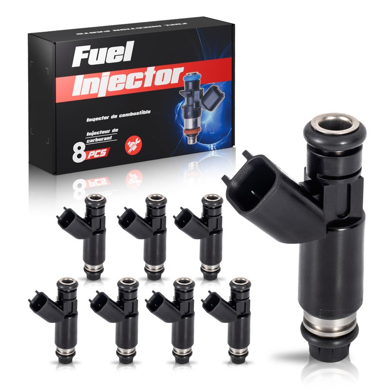 ENA Fuel Injector for FJ502 12580426 83212114 25326903 Set of 8 Compatible with Chevrolet GMC Avalanche Express Silverado Suburban 1500 Tahoe Sierra Yukon XL V8 53L 2002 2003 2004 2005 2006 2007