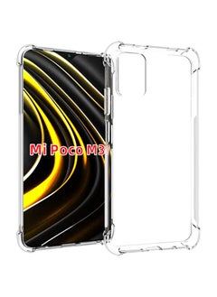 USTIYA for Xiaomi Mi Poco M3 Case Clear TPU Four Corners Cover Transparent Soft funda
