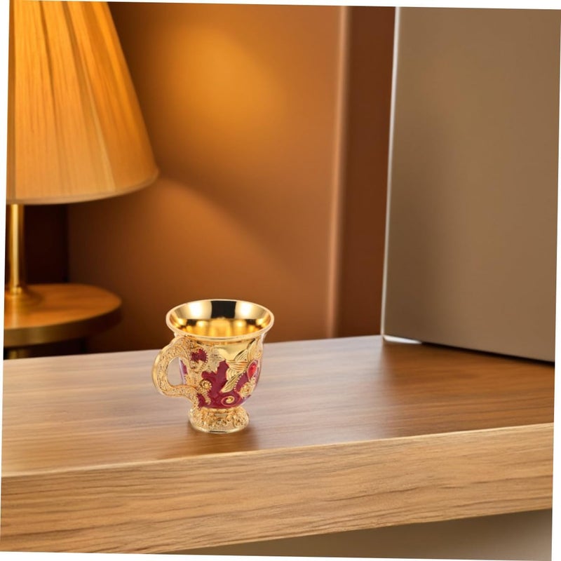2pcs Vintage Embossed Chalice Goblet Zinc Alloy Wine Cup Retro Bar Banquet Drinkware for Home Office Party Decorations - Image 5