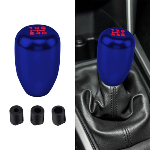 CHRYMUM Car Gear Shift Knobs Manual Gear Shift Knobs Replacement Universal Car Accessories Interior Stick Shift Knob Manual 5 Speed Universal Gear Stick Shift Knob for Car Truck SUV Blue - Image 1