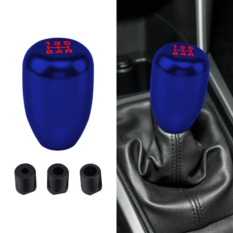 CHRYMUM Car Gear Shift Knobs Manual Gear Shift Knobs Replacement Universal Car Accessories Interior Stick Shift Knob Manual 5 Speed Universal Gear Stick Shift Knob for Car Truck SUV Blue - Image 2