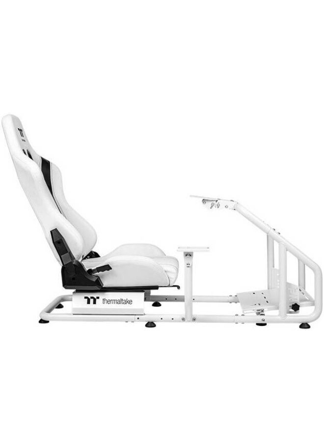Thermaltake GR300 Racing Simulator Cockpit, Adjustable PVC Racing Seat, Reinforced Steel & Aluminum Frame, Up to 100 kg Load Capacity, Tiltable Steering Wheel & Pedal Mounts (Wheel + Pedal Tilt: +25° to -35°, 0°/15°/27°), Compatible with Logitech/Thrustmaster/Fanatec, Cable Management, White | GSC-R30-CPASWH-01 - Image 3