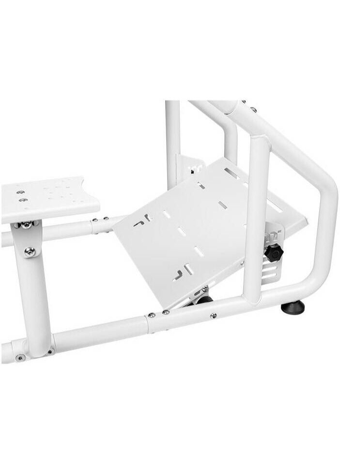 Thermaltake GR300 Racing Simulator Cockpit, Adjustable PVC Racing Seat, Reinforced Steel & Aluminum Frame, Up to 100 kg Load Capacity, Tiltable Steering Wheel & Pedal Mounts (Wheel + Pedal Tilt: +25° to -35°, 0°/15°/27°), Compatible with Logitech/Thrustmaster/Fanatec, Cable Management, White | GSC-R30-CPASWH-01 - Image 4