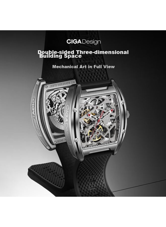 CIGA Design ساعة ميكانيكية كاملة الهيكل من سلسلة Ciga Design Z، سلسلة Fangmang، ساعة عصرية للرجال، هدية للصديق - Image 2