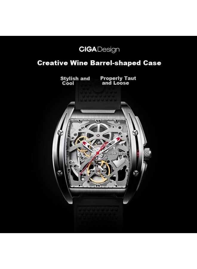 CIGA Design ساعة ميكانيكية كاملة الهيكل من سلسلة Ciga Design Z، سلسلة Fangmang، ساعة عصرية للرجال، هدية للصديق - Image 1