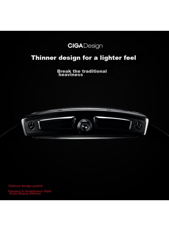 CIGA Design ساعة ميكانيكية كاملة الهيكل من سلسلة Ciga Design Z، سلسلة Fangmang، ساعة عصرية للرجال، هدية للصديق - Image 3