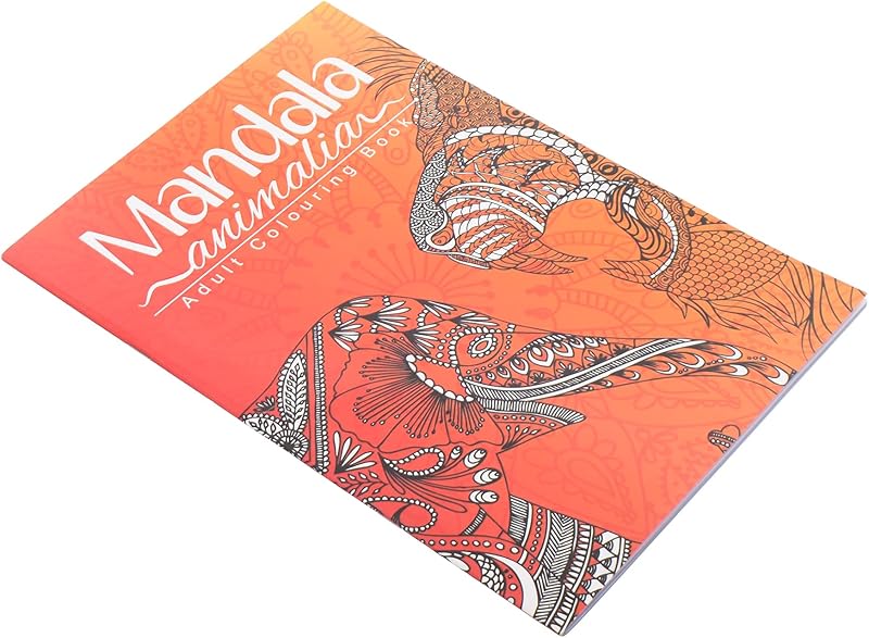 Elmaayergy Mandala Coloring Sketchbook, 20 Sheets, Animals, A4 Size Suitable For classroom, Homeschooling, And Individual Study Environments