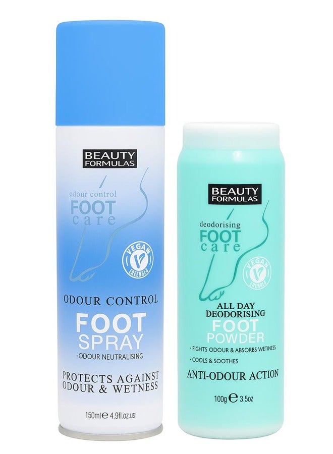 بيوتي فورميلاز طقم بخاخ مع بودرة للتحكم في رائحة القدم 100مل + 150ملليلتر - Image 1