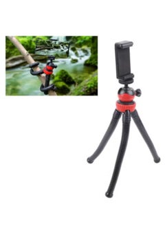 JAJEEK Camera Stand for Smartphones & Cameras | Multi-Angle Shooting Tripod with 360° Rotation | Flexible Mini Octopus Spider Tripod Stand | Portable & Lightweight Travel Vlogging Holder | Anti-Slip Rubber Feet | Black/Red | Universal Mount Compatible  - Image 3