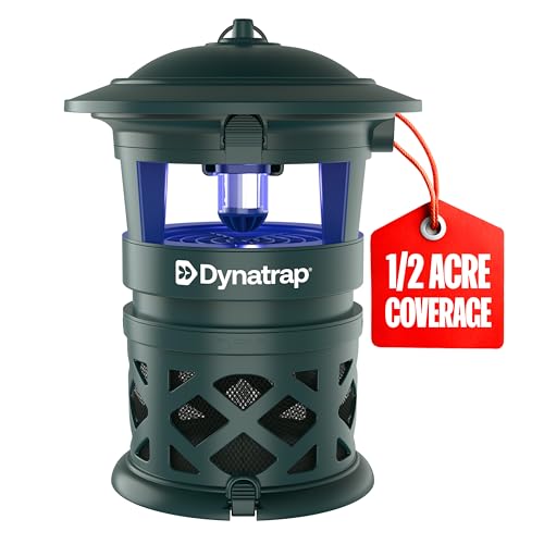 DynaTrap DT1130-GRSR 1/2 Acre Mosquito & Flying Insect Outdoor Trap and Killer – Kills Mosquitoes, Flies, Wasps, Gnats, & Other Flying Insects - Bug Zapper Alternative – Green - Image 1