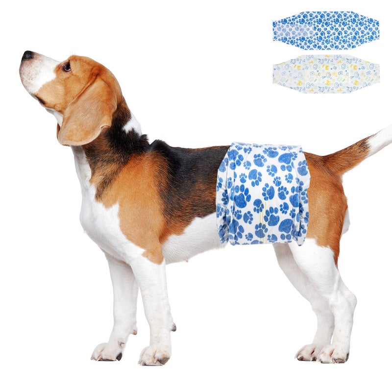 Dono Dog Diapers Male Disposable Male Dog Wraps 20ct Doggie Diapers Wetness Indicator Leak-Proof Dog Belly Wraps, Rapid-Dry Gel Technology Puppy Diapers for Excitable Urination Incontinence, Medium - Image 1