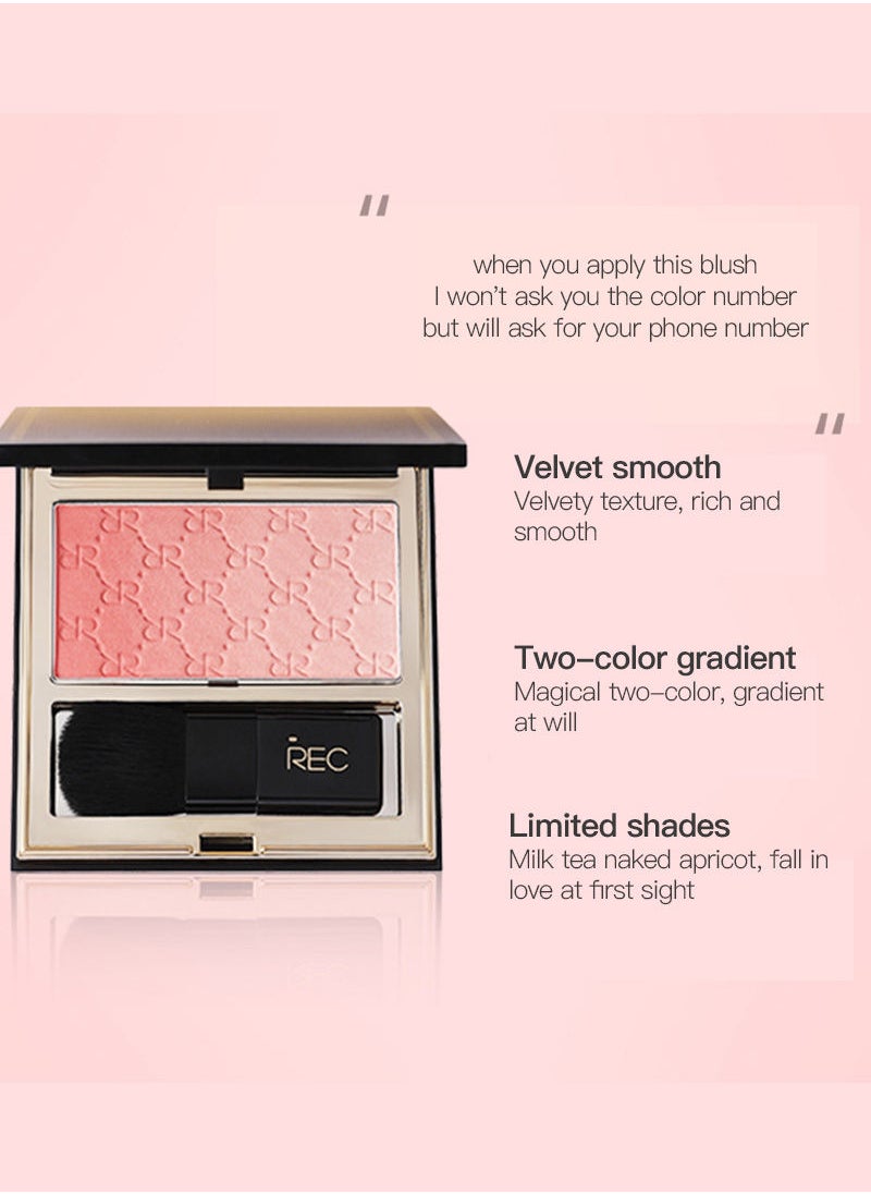 REC - Velvet Gradient Two-color Blush Kojima Apricot 4g - Image 1