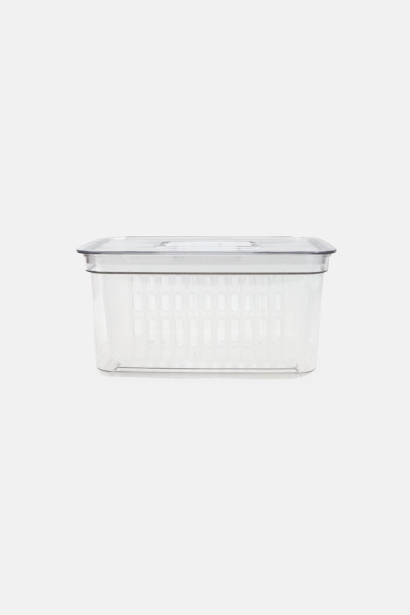 Alta Produce Keeper With Drain Basket And Vented Set, Transparent - Image 1