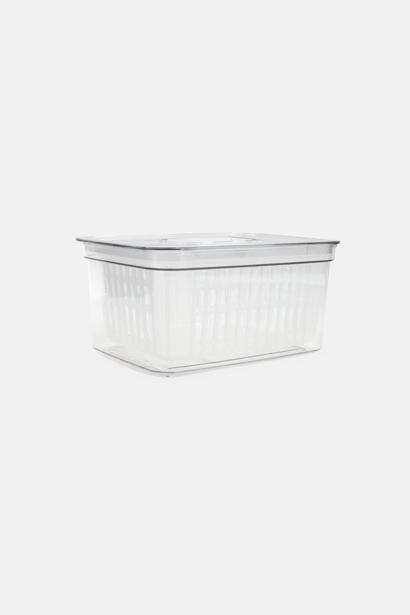 Alta Produce Keeper With Drain Basket And Vented Set, Transparent - Image 2