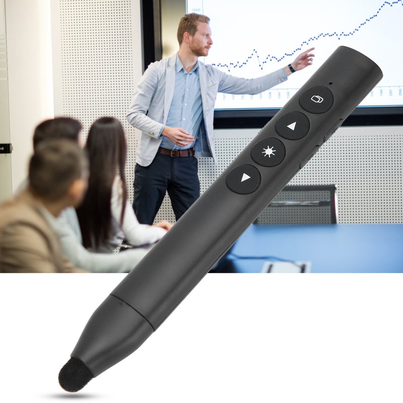 2.4G Presentation Clicker 50m Remote Range With Touch Writing & Page Control - 2.4GHz Wireless Presenter For School Teaching Business Conferences Speeches - Image 1