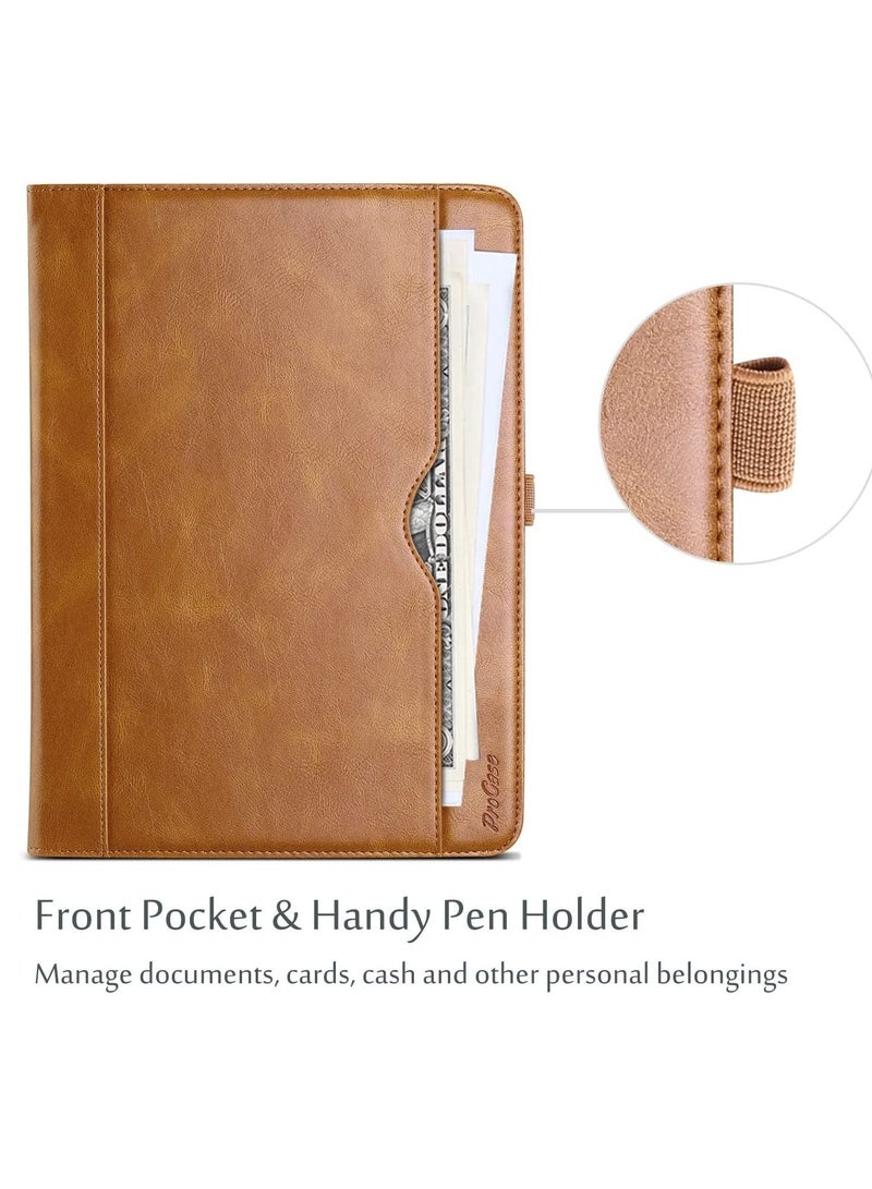 Procases 9"-10.1" Universal Tablet Case  Protective Cover Stand Folio Case for 9 10 10.1 Inch Android Touchscreen Tablet, with 360 Degree Rotatable Kickstand and Multiple Viewing Angles -Brown - Image 4
