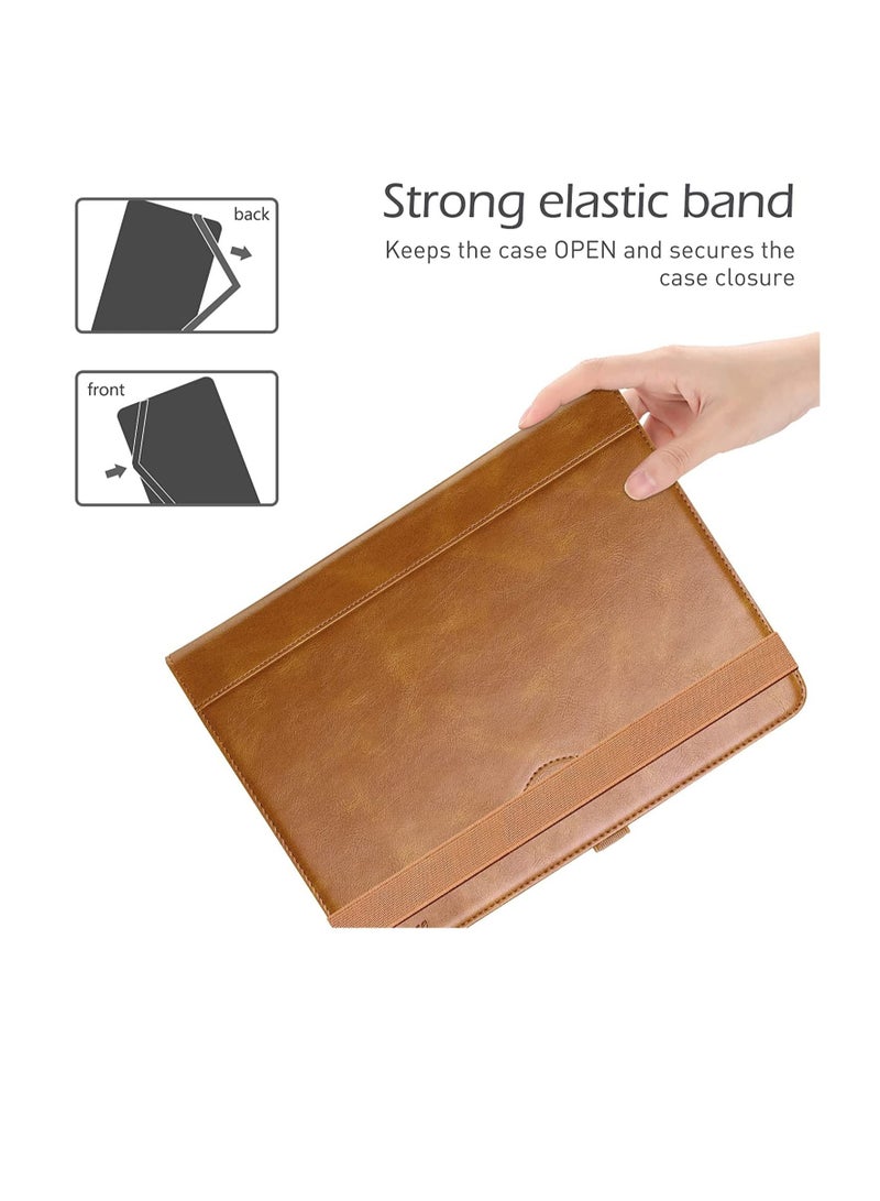 Procases 9"-10.1" Universal Tablet Case  Protective Cover Stand Folio Case for 9 10 10.1 Inch Android Touchscreen Tablet, with 360 Degree Rotatable Kickstand and Multiple Viewing Angles -Brown - Image 3