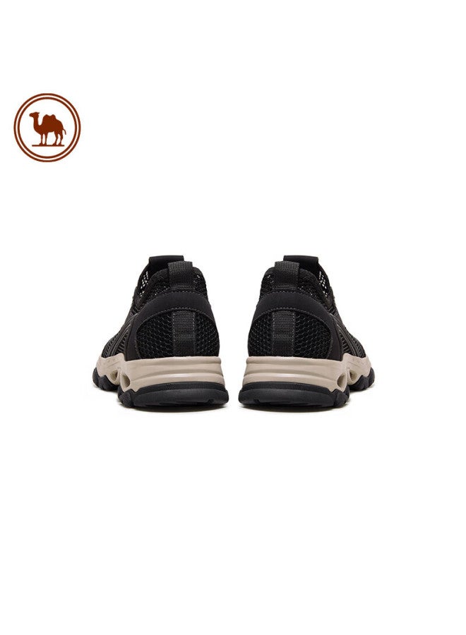CAMELJEANS Luotuo Brand Men's Outdoor Soft Cushioning Anti-collision Hiking Shoes, Mesh Breathable Casual Shoes, P14m379003, Black, Size 44 - Image 4