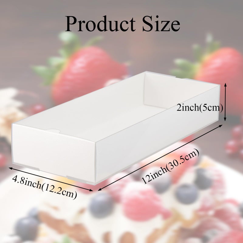 TEMLQPACK 20Pack 12x 4.8 x 2Inches Clear Chocolate Covered Strawberries Boxes for 12 Cookies Boxes Charcuterie Boxes Bakery Boxes Cakesickle Gift Boxes for Christmas Valentine's Mother's Day - Image 3
