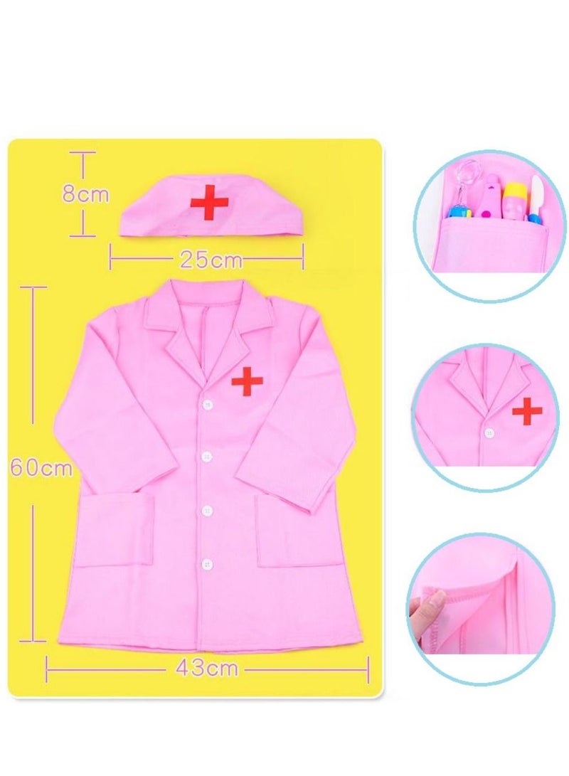 كياوكاي لعبة الطبيب مجموعة لعب الاطفال زي ممرضة باللون الوردي - Image 3
