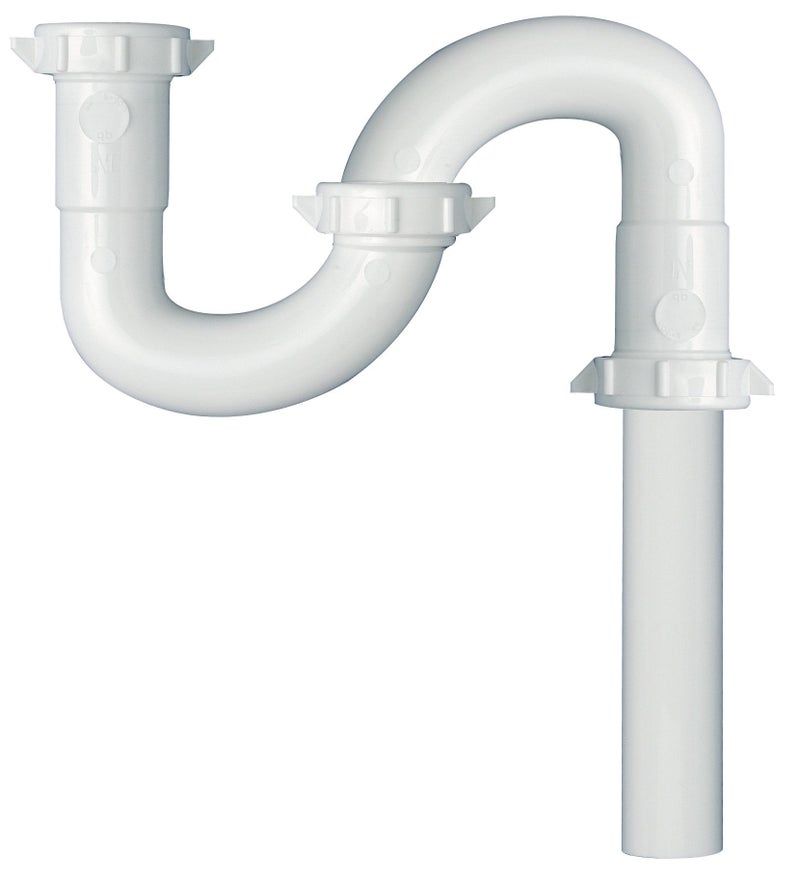 Plumb Pak PlumPak PP20663 S-Trap, 1-1/2 in, Slip Joint, Plastic, White - Image 5