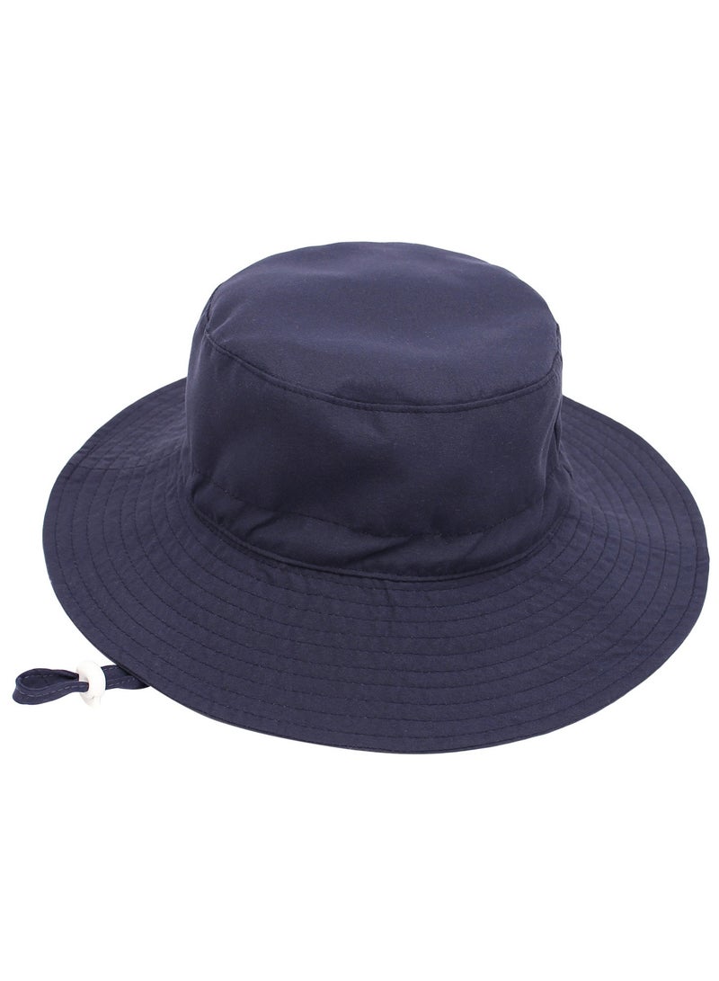 Summer Toddler Bucket Hat Wide Brim Adjustable Beach Hats for Boys Girls Sun Protection Beach Hat Baby Hats(navy blue-s) - Image 2