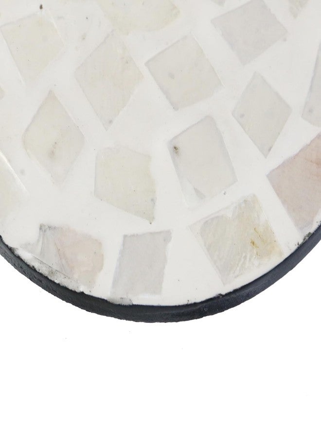 Nicerity 4Pcs Mother of Pearl Vintage Round Coasters Marble Coaster Great Gift for Housewarming, Room Decor, Bar,Holiday Party - Image 5