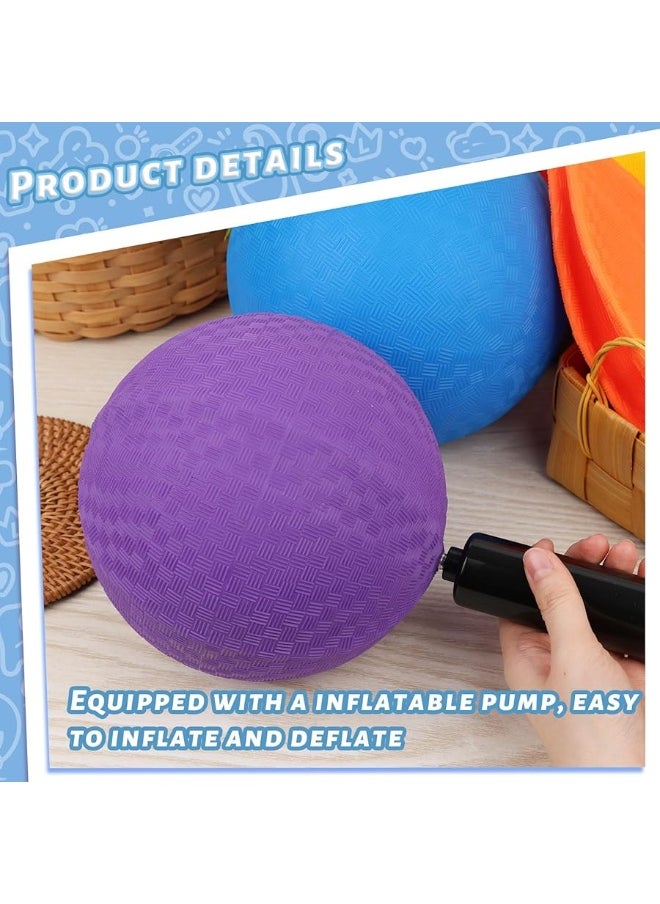 LovesTown 6PCS Playground Balls with Air Pump 85inch Inflatable Dodge Ball Colorful Handball Rubber Kickball for Kids Ball Games Gym Camps Yoga - pzsku/Z5E24B87426D8B2026485Z/45/_/1729415901/eb7d16b9-6f29-4609-a5a0-24ac0ec206f3