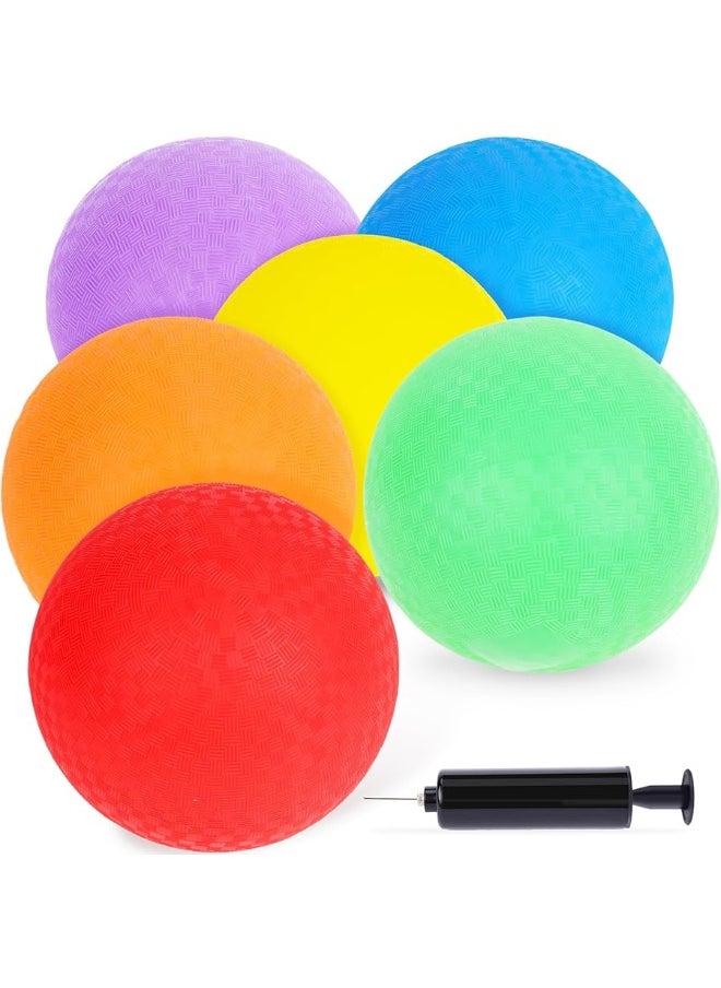 LovesTown 6PCS Playground Balls with Air Pump 85inch Inflatable Dodge Ball Colorful Handball Rubber Kickball for Kids Ball Games Gym Camps Yoga - pzsku/Z5E24B87426D8B2026485Z/45/_/1729415903/d7d0cbc0-f978-4b4f-8ff9-3e70e3fa480b