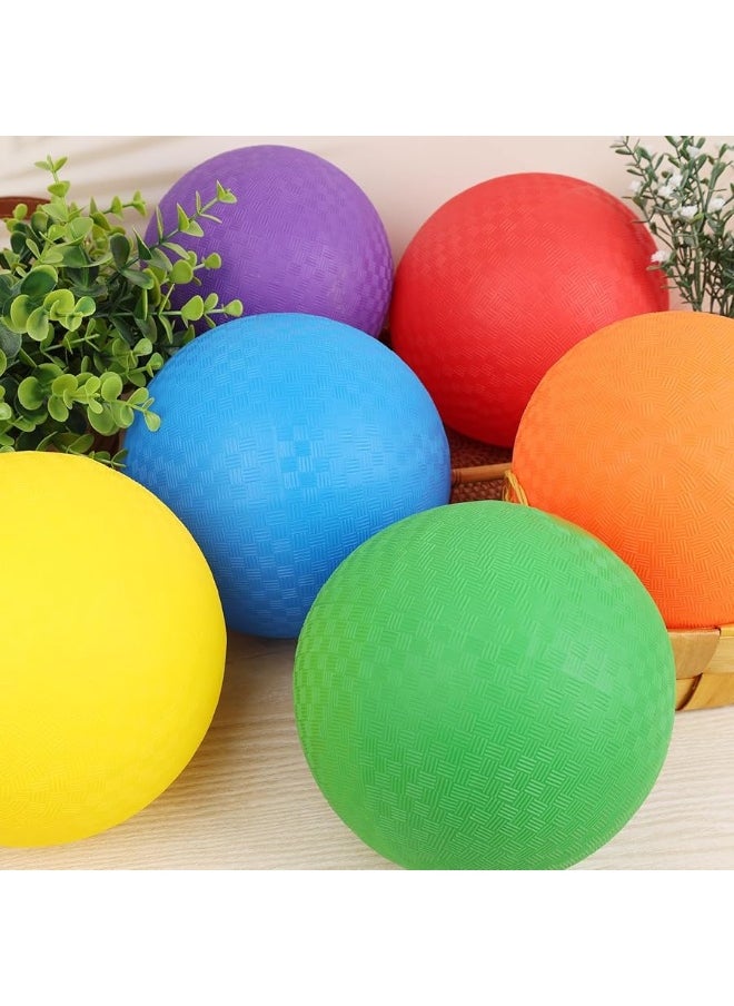 LovesTown 6PCS Playground Balls with Air Pump 85inch Inflatable Dodge Ball Colorful Handball Rubber Kickball for Kids Ball Games Gym Camps Yoga - pzsku/Z5E24B87426D8B2026485Z/45/_/1729415904/2564ae9d-c754-4603-b472-401f938028e4