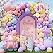 AobkDeco Princess Balloon Garland Arch Kit 152Pcs Pink Purple Blue Yellow Balloons with Castle Carriage Star Foil Balloons for Girls Baby Shower Princess Birthday Fairytales Party Decortion - Image 2