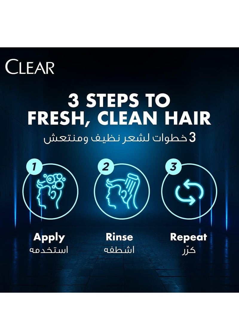 CLEAR Men Charcoal and Mint Anti-Dandruff Shampoo 400 ml - Image 3