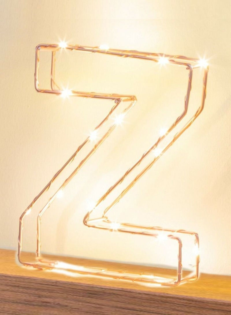 سلة حرف Z مضيء لون ذهبي - Image 3