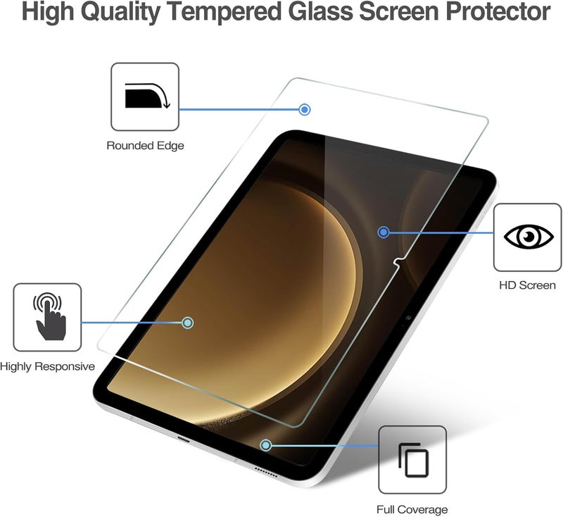 Procases 2 Pack Screen Protectors For Galaxy Tab S9 Fe 5G/Wifi 10.9" 2023 + 3 Pack Camera Lens Protectors, Tempered Glass Film Guard For Galaxy Tablet Sm-X510 X516 X518-2 Pack - Image 4