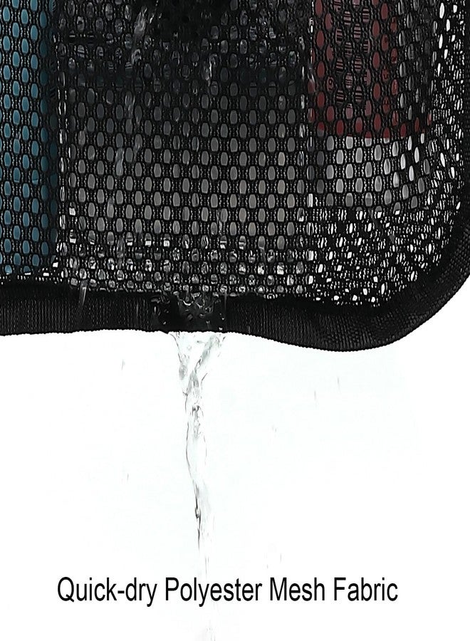 GYEUKHAM Hanging Mesh Shower Caddy for Bathroom - Quick Drying Portable Shower Organizer with Multiple Pockets for Soap,Shampoo and Cruise Ship Essentials - Space-Saving Bathroom Storage,Black - Image 5