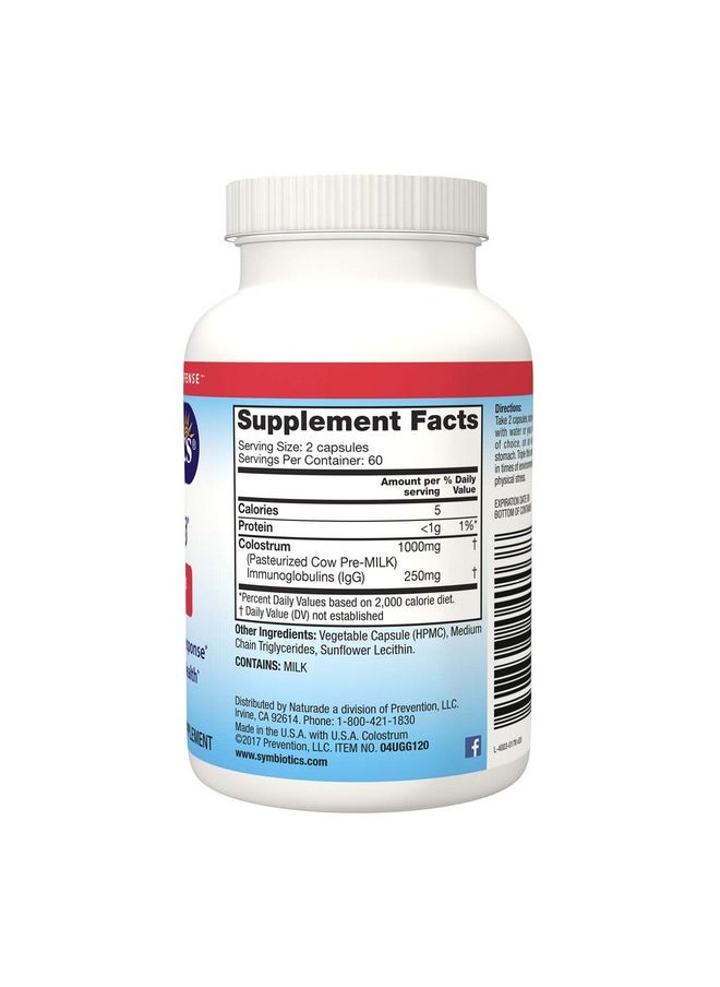 Symbiotics Colostrum Capsules Plus Supports Healthy Immune Response (120 Capsules)  - Image 3