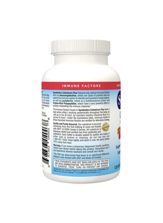 Symbiotics Colostrum Capsules Plus Supports Healthy Immune Response (120 Capsules)  - Image 4