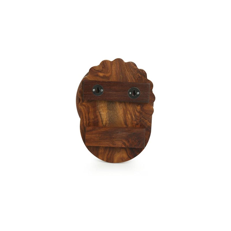 ExclusiveLane 'The Dancing Peacock' Hand Carved Wooden Towel Holder for Kitchen in Sheesham Wood - Hand Towel Stand Hand Towel Holder for Bathroom Wall Mounted Towel Hangers for Bedroom Wash Basin - Image 5