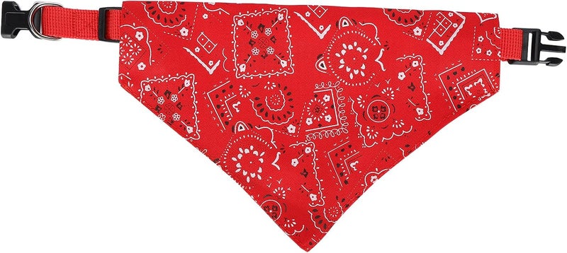 Red Large Adjustable Dog Collar Soft Polyester Nylon Buckle Comfortable Stylish Pet - Image 1