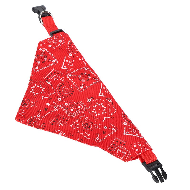 Red Large Adjustable Dog Collar Soft Polyester Nylon Buckle Comfortable Stylish Pet - Image 4