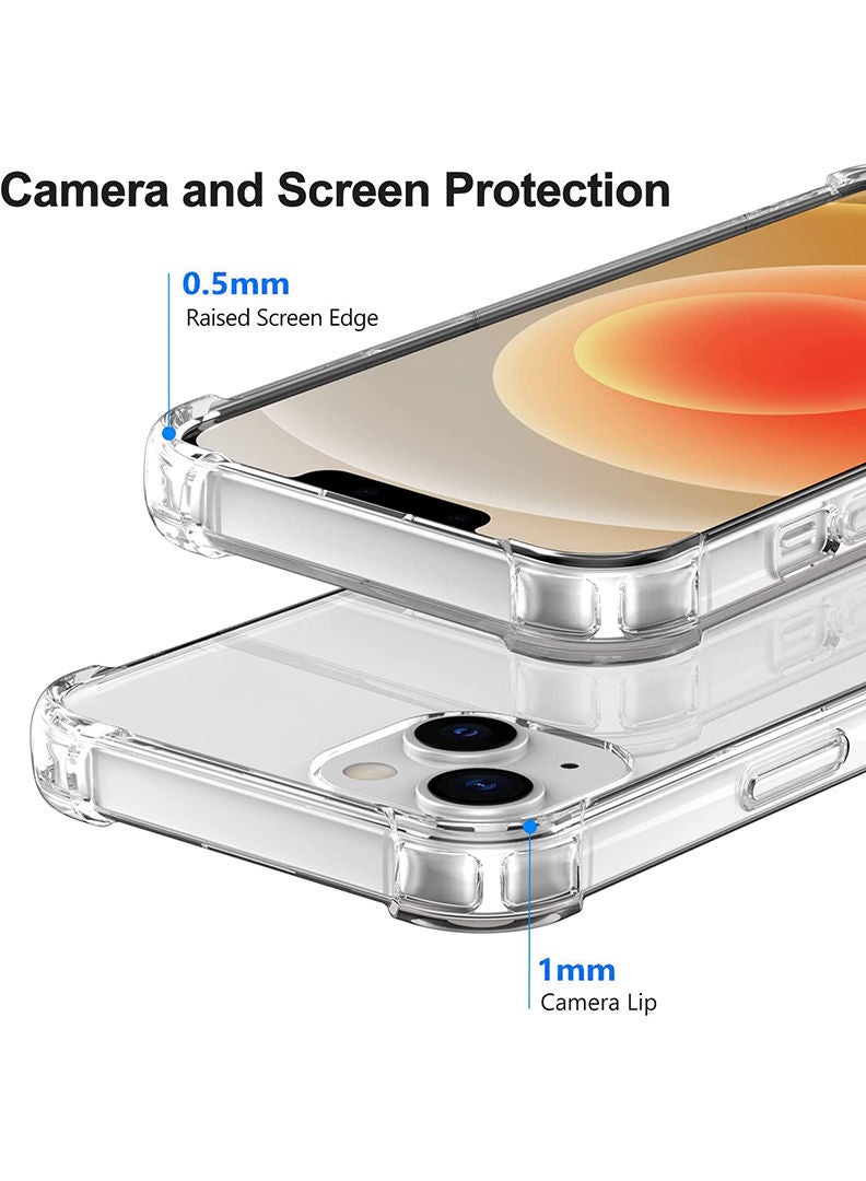 Theodor Protective Case for iPhone 14 6.1-inch Compatible Wireless Charging, Shockproof Phone Bumper Cover, Anti-Scratch Clear Back (Clear) - Image 2