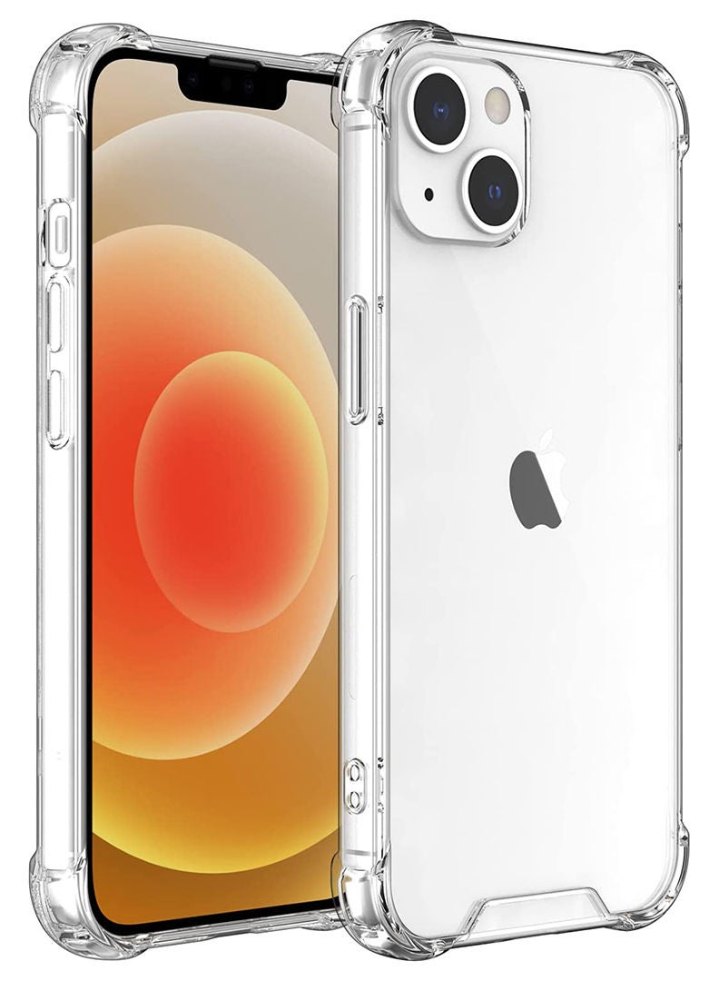 Theodor Protective Case for iPhone 14 6.1-inch Compatible Wireless Charging, Shockproof Phone Bumper Cover, Anti-Scratch Clear Back (Clear) - Image 1