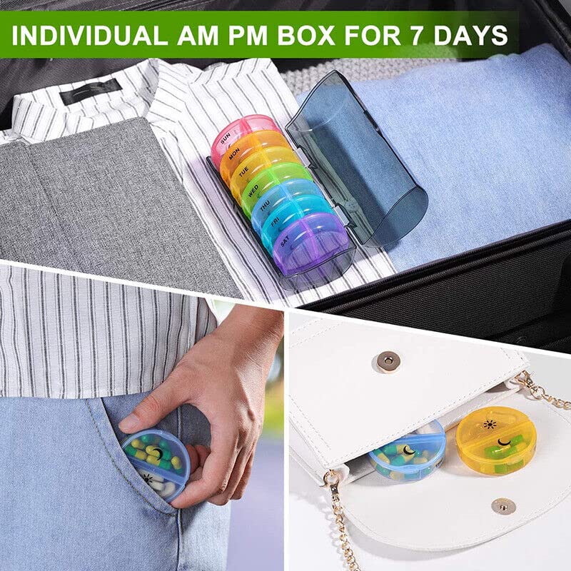 INKULTURE Portable Medicine Organizer Box Tablets Container Case Travel Pill Box For 07 days | Multicolor | 01 Pcs - Image 3