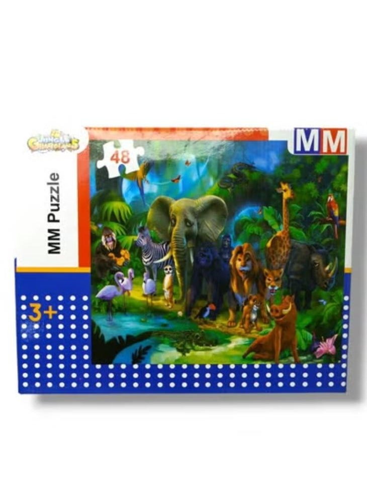 Wild Jungle Adventure Puzzle - 48 Piece Exciting Wildlife Puzzle - Image 3